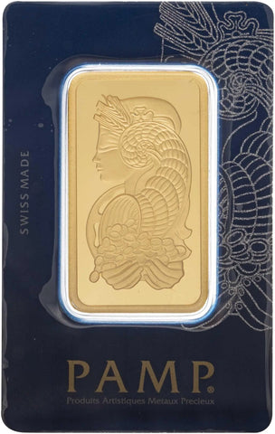 100g Gold Bar PAMP Suisse Fortuna - New