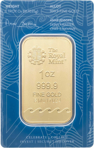 Gold 1 oz Britannia Bar Royal Mint - New