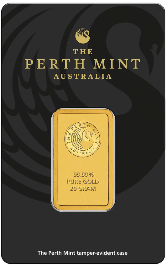 20g Gold Bar Perth Mint Kangaroo - New