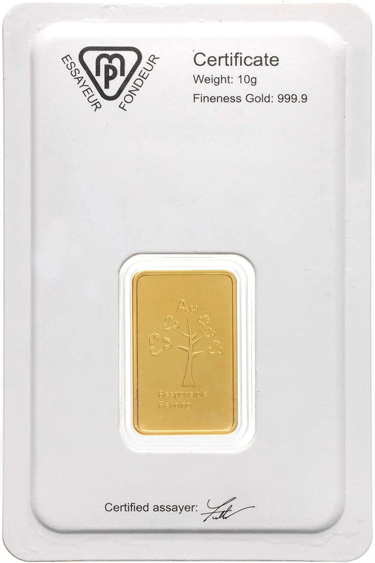 Metalor 10g Minted Gold Bullion Bar