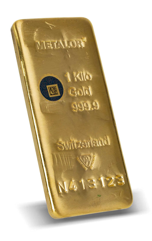 Metalor 1kg Cast Gold Bullion Bar