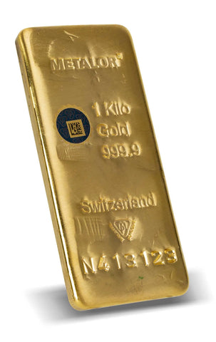 Metalor 1kg Cast Gold Bullion Bar